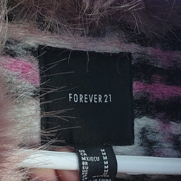 FOREVER 21 WOMENS MEDIUM WOOL FAUX FUR WINTER COAT - Picture 10 of 10